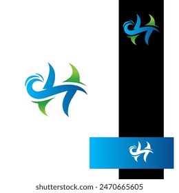 Initial H letter Color With White Background Logo Design vector Template.EPS 10