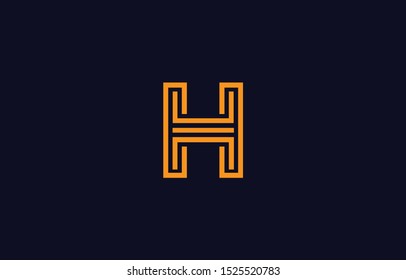 Initial H Letter Logo Design Vector Template. Monogram and Creative Alphabet Letters icon Illustration.