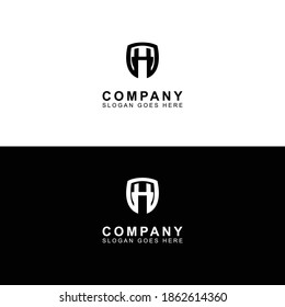 Diseño de logotipo de la letra H inicial. Logo minimalista 100% único