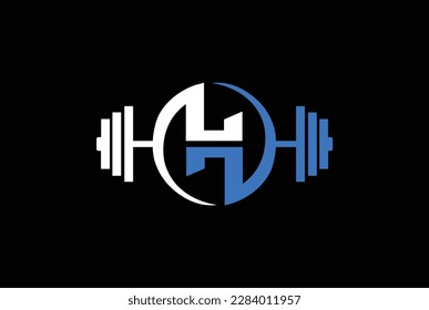 Plantilla del vector de diseño del logotipo de la letra H inicial. Ilustración del icono de Monograma y Letras Alfabéticas Creativas.
