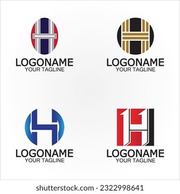 Initial H Letter Logo Design Vector Template.