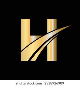 Initial H Letter Logo Design Symbol. Letter H Logotype Sign Template