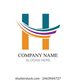 Initial H Letter Logo Design Vector Template. Monogram and Creative Alphabet Letters icon Illustration.