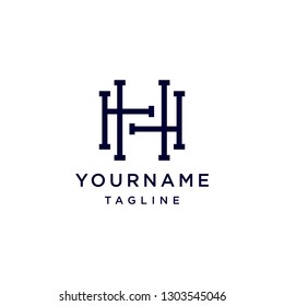 initial H H letter logo template