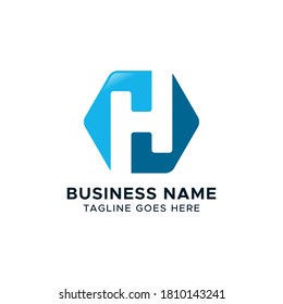 Vectordesign des ersten H-Buchstaben-Logos