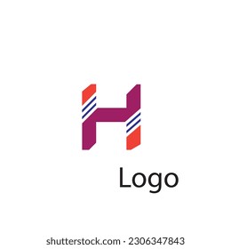Initial H letter luxury beauty flourishes ornament monogram logo Swoosh Letter Logo Design for business and company identity. Water Wave H Logo with modern trendy