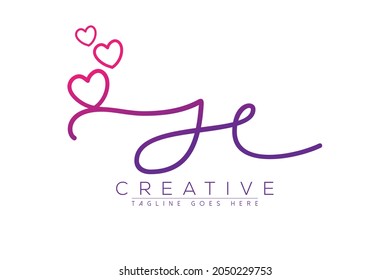 Initial h, letter h vector logo icon with hearts flying in air for romantic and loving company or brand