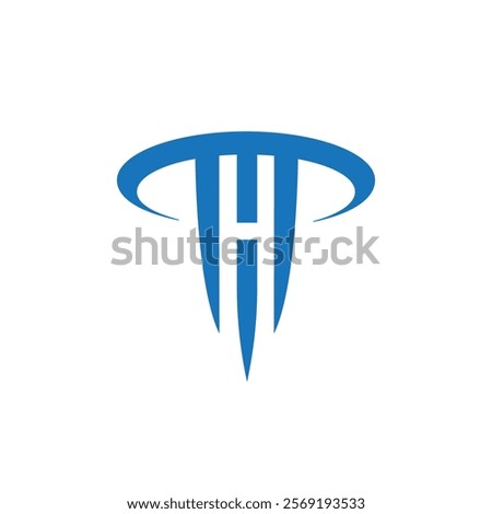 Initial H logo design. Letter H icon design template element. Innovative high tech logo template