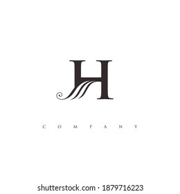 initial H logo with ornament
