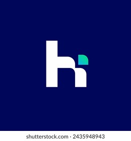 Initial h logo usable for business technology logo in the form of data. Network connection icon, share symbol design vector