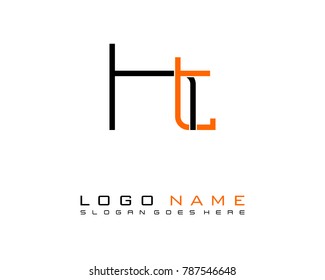 Initial H &  minimalist logo template vector