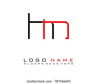 Initial H &  minimalist logo template vector