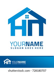 Initial H & N real estate logo template vector