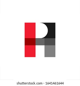  initial H P letter logo