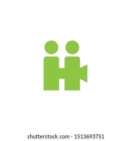 Initial H People Video Recorder for Content Creator, Youtuber, Gadget or Camera Reviewer