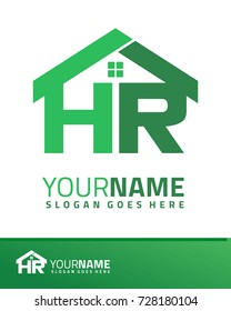 Initial H & R real estate logo template vector