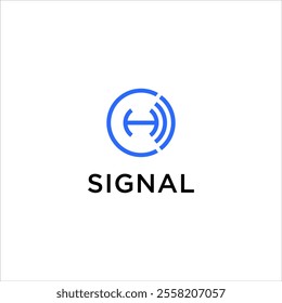 initial  H signal wifi vector, wireless design internet broadcast logo vector