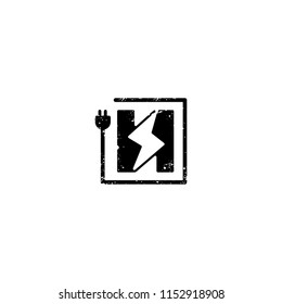 initial H use flash electrical logo template