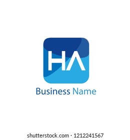 Initial HA Letter Logo Design