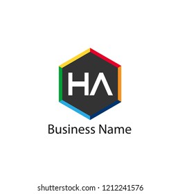 Initial HA Letter Logo Design