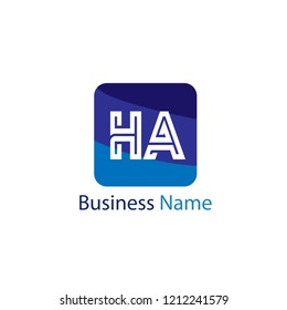 Initial HA Letter Logo Design
