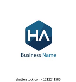Initial HA Letter Logo Design