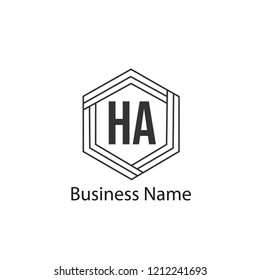 Initial HA Letter Logo Design