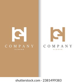 Initial-HA-Letter-Logo, moderne und luxuriöse minimalistische Vector AH-Logo-Vorlage für die Handelsmarke