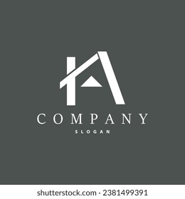 Initial HA Letter Logo, Modern and Luxurious Minimalist Vector AH Logo Template for Business Brand