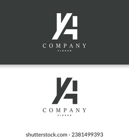Initial-HA-Letter-Logo, moderne und luxuriöse minimalistische Vector AH-Logo-Vorlage für die Handelsmarke