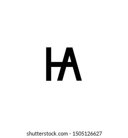 Initial ha letter vector logo. H vector logo