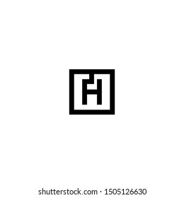 Initial ha letter vector logo. H vector logo