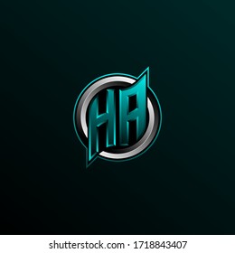 Initial HA logo design, Initial HA logo design with Circle style, Logo for game, esport, community or business.