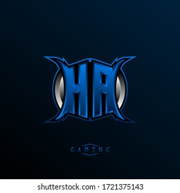 Initial HA logo design, Initial HA logo design with Cool style, Logo for game, esport, initial gaming, community or business.