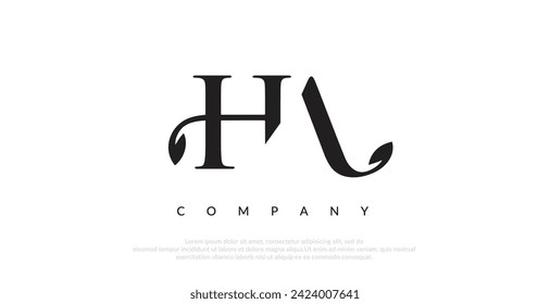 Initial HA Logo Design Vector 