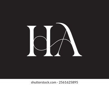 Initial HA Logo Design Vector
