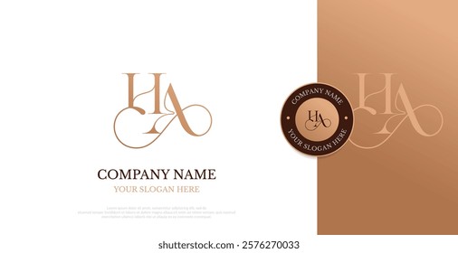 Initial HA Logo Design Vector