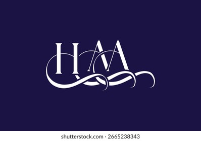 Initial HAA letter logo design. Elegant Monogram Logo Design with Decorative Elements and Typography