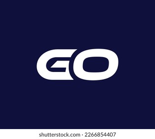 initial handwriting GO logo template Illustration. GO Letter Logo Design
