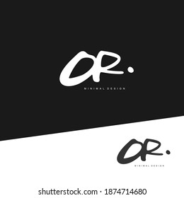 O escritura manual inicial o logotipo manuscrito para la identidad. Logo con firma y estilo dibujado a mano.
