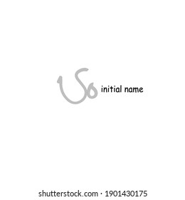 So initial handwriting or handwritten logo for identity. Logo with signature and hand drawn style. isolated 