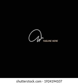aN initial handwriting 
aN handwritten logo for identity