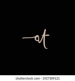 at initial handwriting 
at handwritten logo for identity