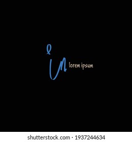 in Initial handwriting or handwritten logo for identity with beauty monogram and elegant logo design