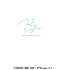 Escritura manual inicial o logotipo manuscrito para la identidad