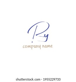 Escritura manual inicial o logotipo manuscrito para la identidad