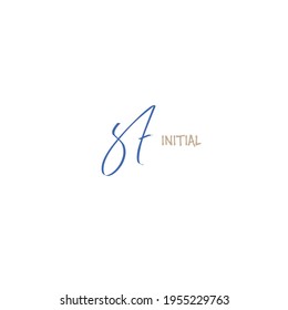 Initial handwriting or handwritten logo for identity