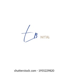 Initial handwriting or handwritten logo for identity