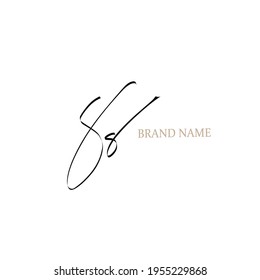 Initial handwriting or handwritten logo for identity