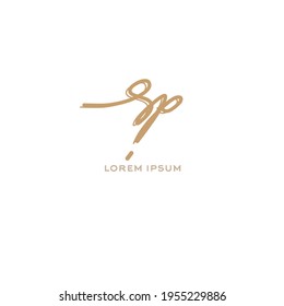 Escritura manual inicial o logotipo manuscrito para la identidad
